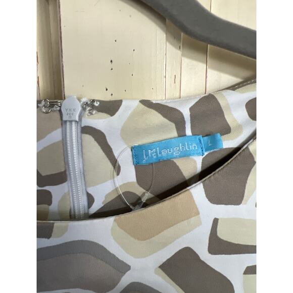 J.McLaughlin size large white & beige dress - Picture 2 of 4